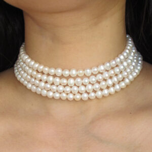 4 ROW FRESHWATER PEARL CHOKER
