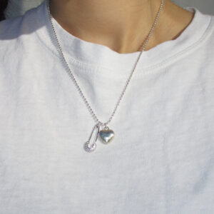 MINI HEART PIN CHAIN 925 sterling silver