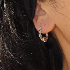 THE MINI PIERCED HOOP 925 sterling silver