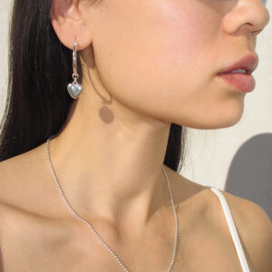 MINI HEART HOOPS 925 sterling silver