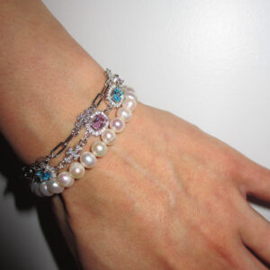 WHITE PEARL BRACELET 6MM