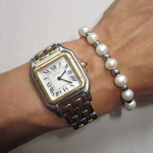 THE SILVER HEMATITE PEARL BRACELET