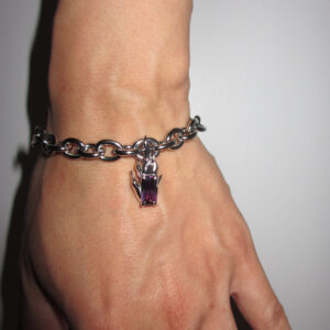 THE PURPLE FLAME GEM CHAIN BRACELET