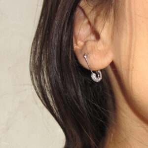 SAFETY PIN EARRING 925 sterling silver