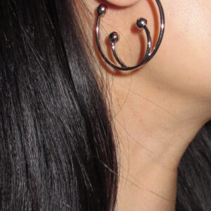 THE PIERCED XL HOOPS 925 sterling silver