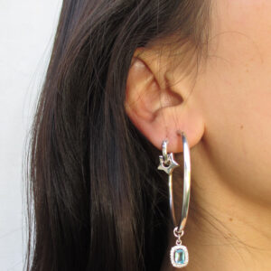 LIL STAR HOOPS 925 sterling silver