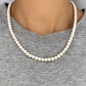 WHITE FRESHWATER PEARL NECKLACE 5-6MM